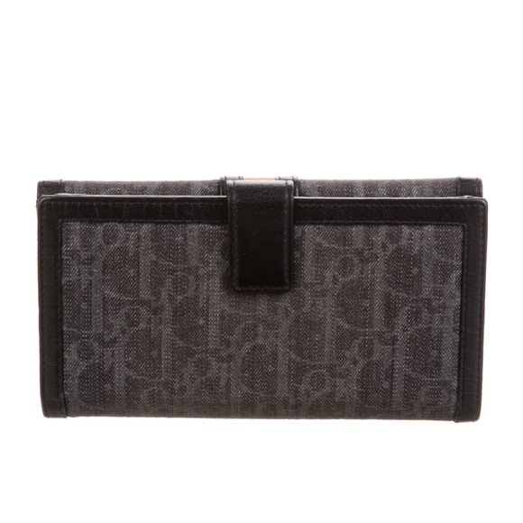 Authentic Vintage Christian Dior Canvas with Leather trim Continental Wallet - Picture 3 of 12